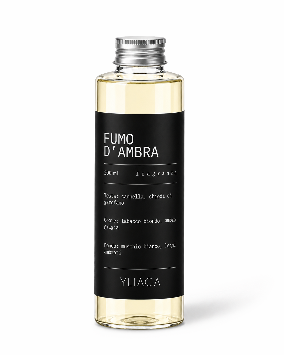 Ricarica fragranza Fumo d'Ambra · balsamica · diffusore ambiente · Made in Italy · Yliaca
