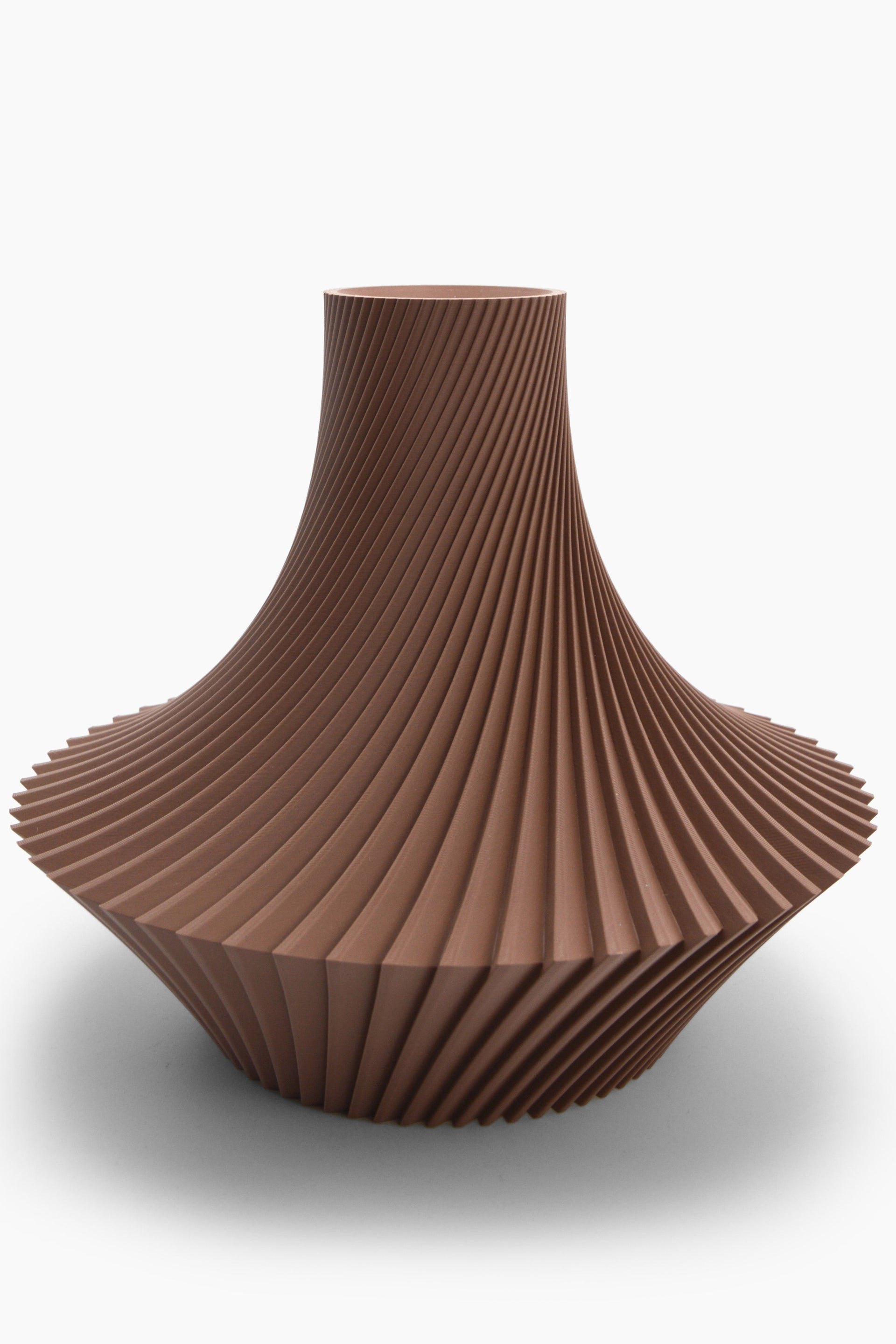 Vaso Haku · marrone cioccolato · design 3D · Made in Italy · Yliaca