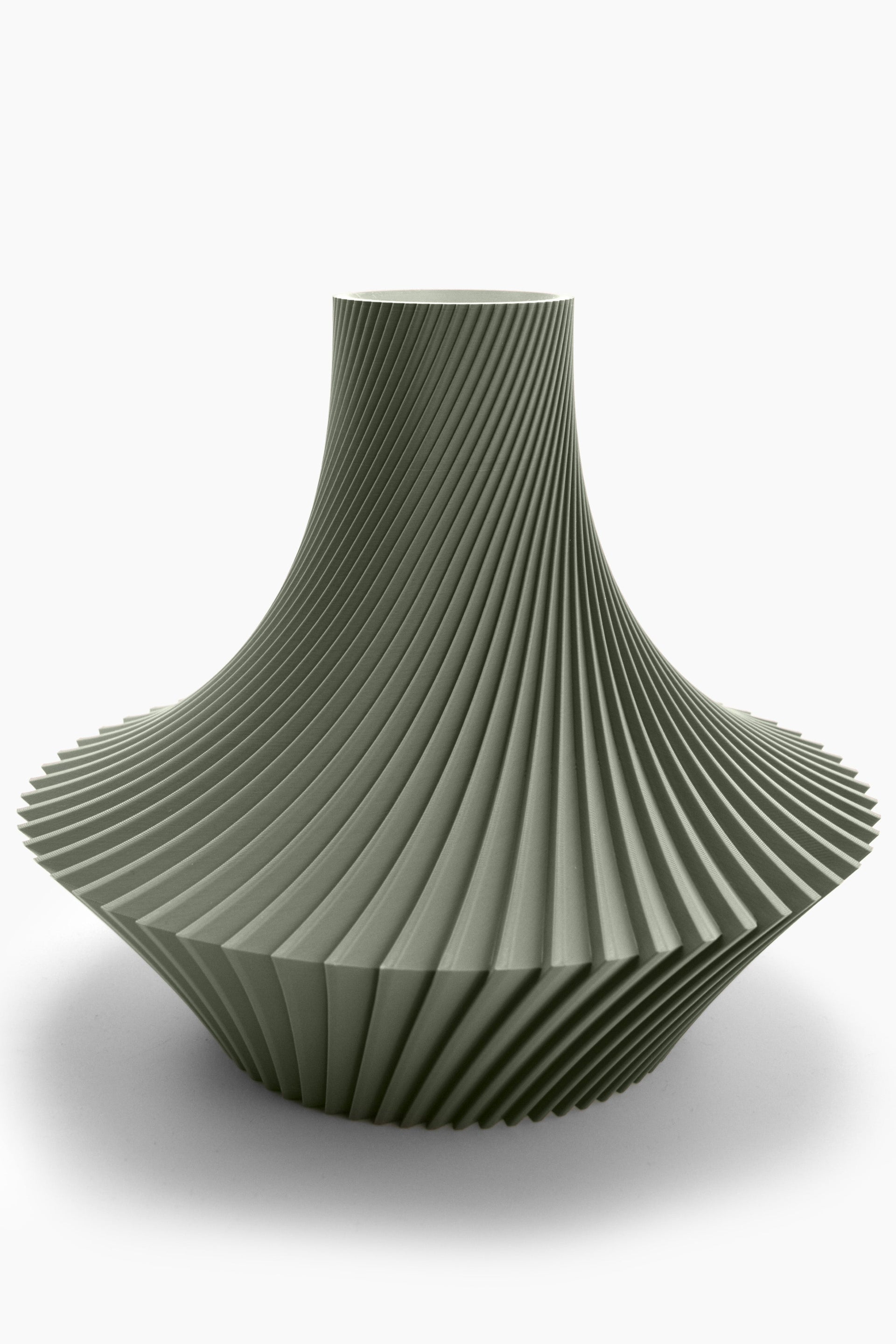 Vaso Haku · verde salvia · design 3D · Made in Italy · Yliaca