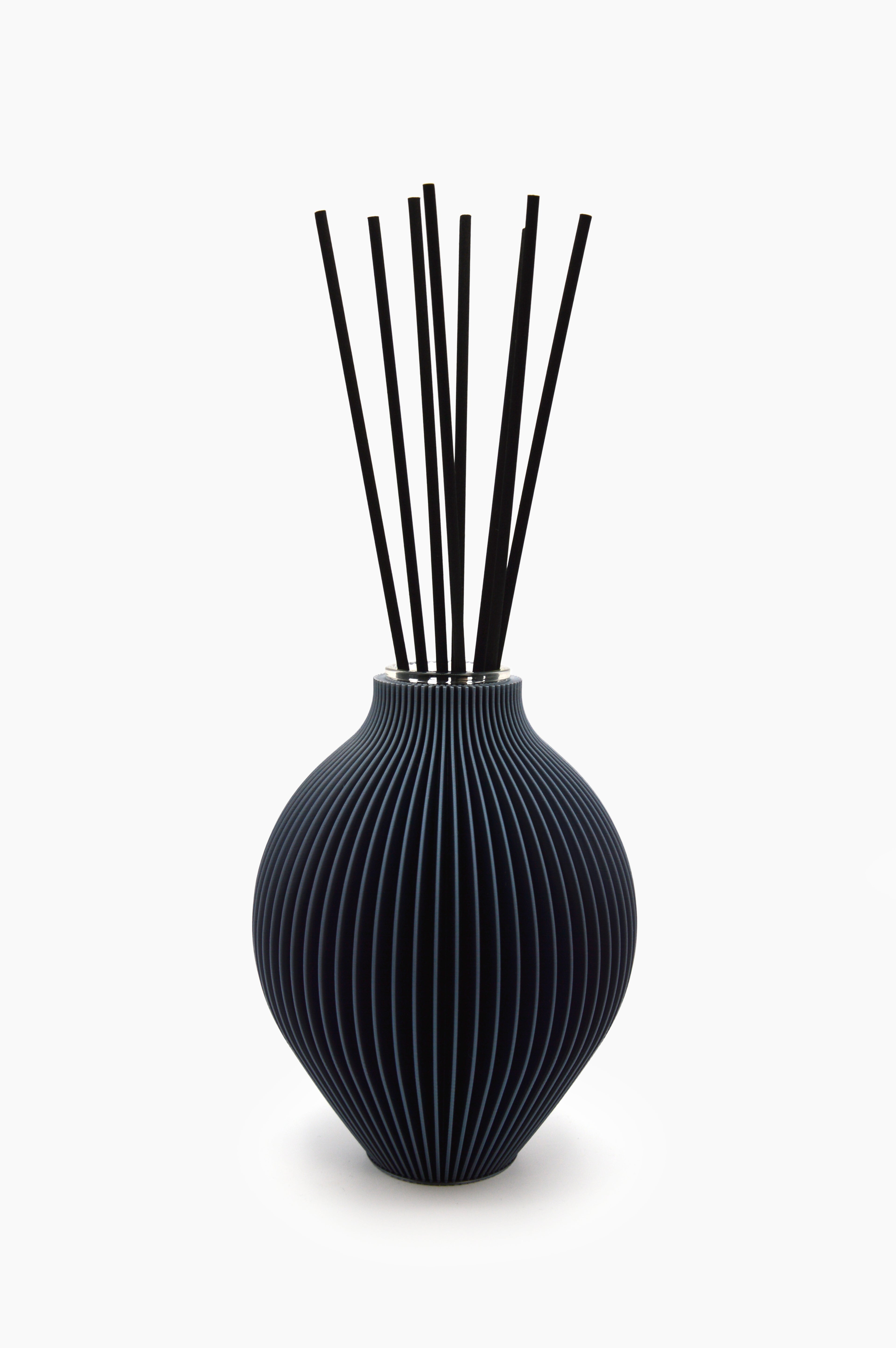 Diffusore di profumo con bastoncini e fiala in vetro