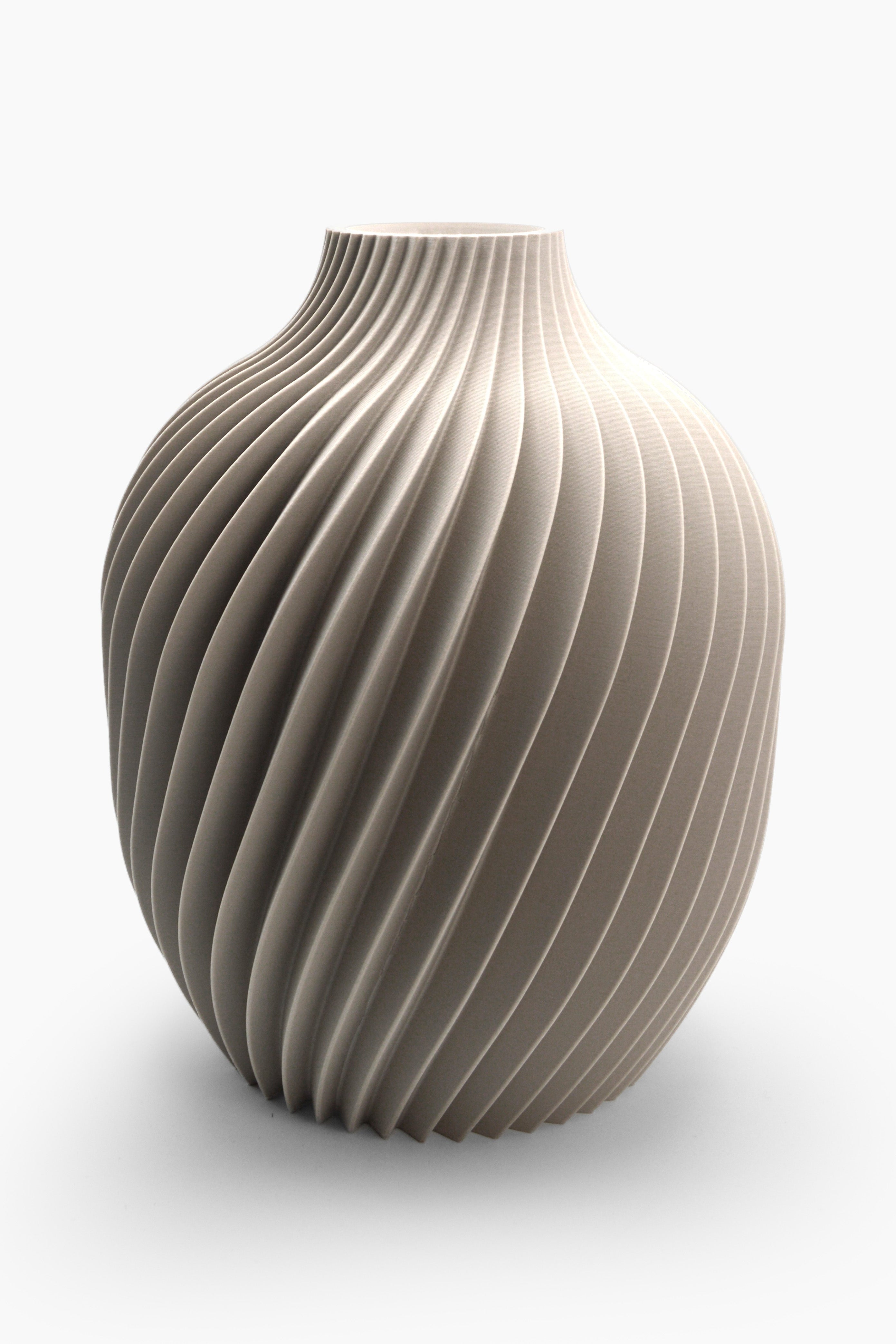 Vaso Kivan · tortora · design 3D · Made in Italy · Yliaca