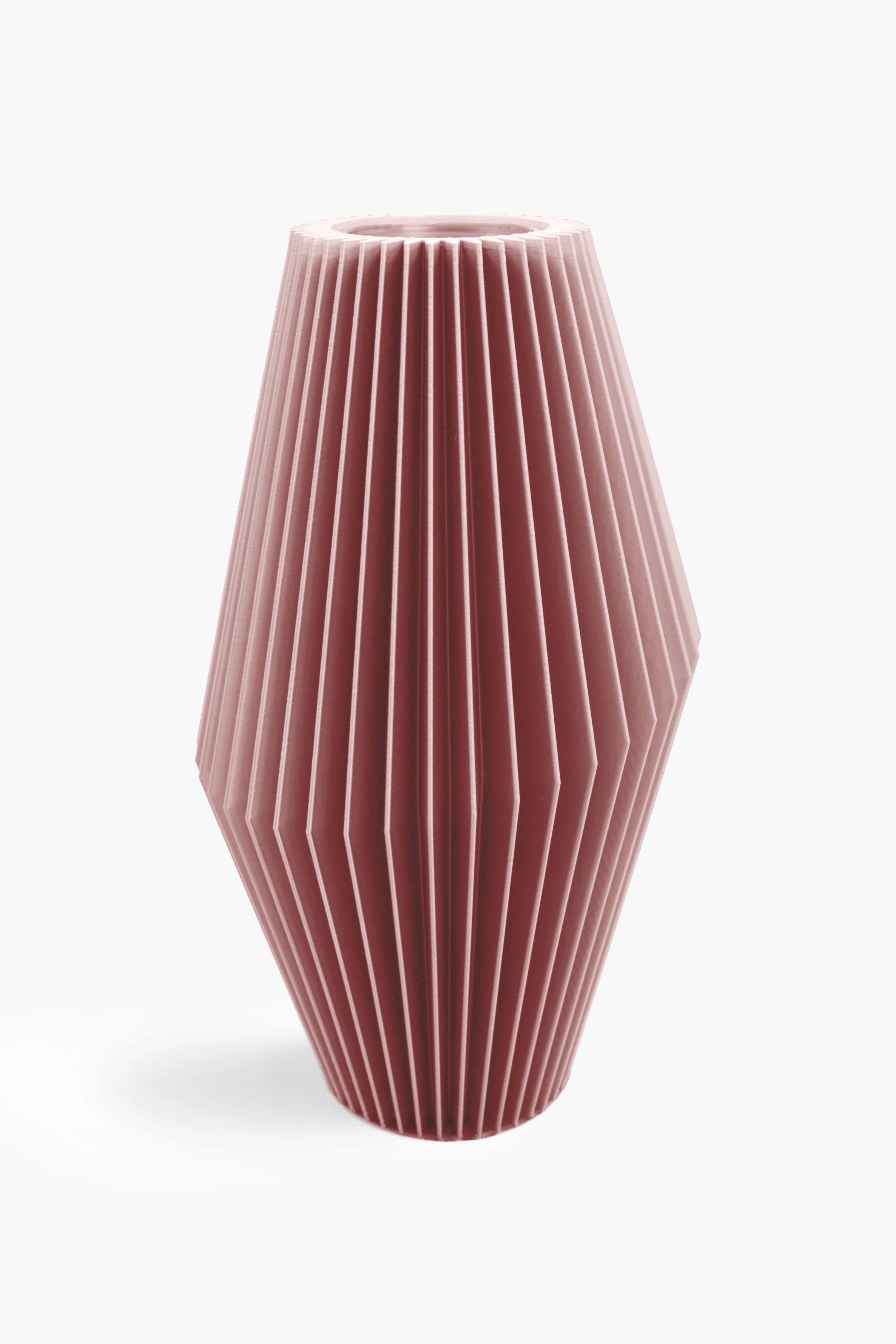 Vaso Zaira · rosa malva · design geometrico 3D · Made in Italy · Yliaca