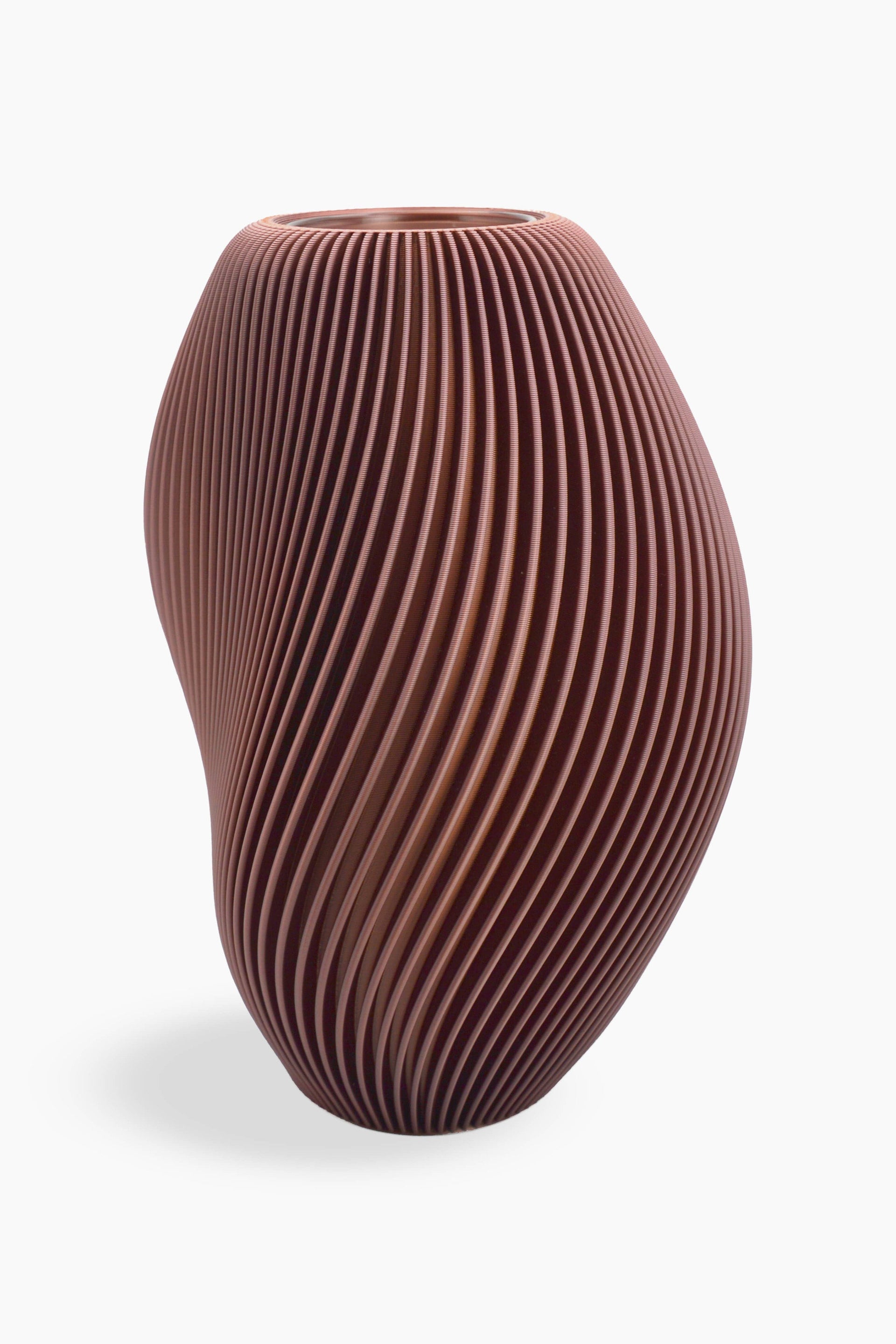 Vaso Venux · rame · linee sinuose · vaso moderno ed elegante · design 3D · Made in Italy · Yliaca