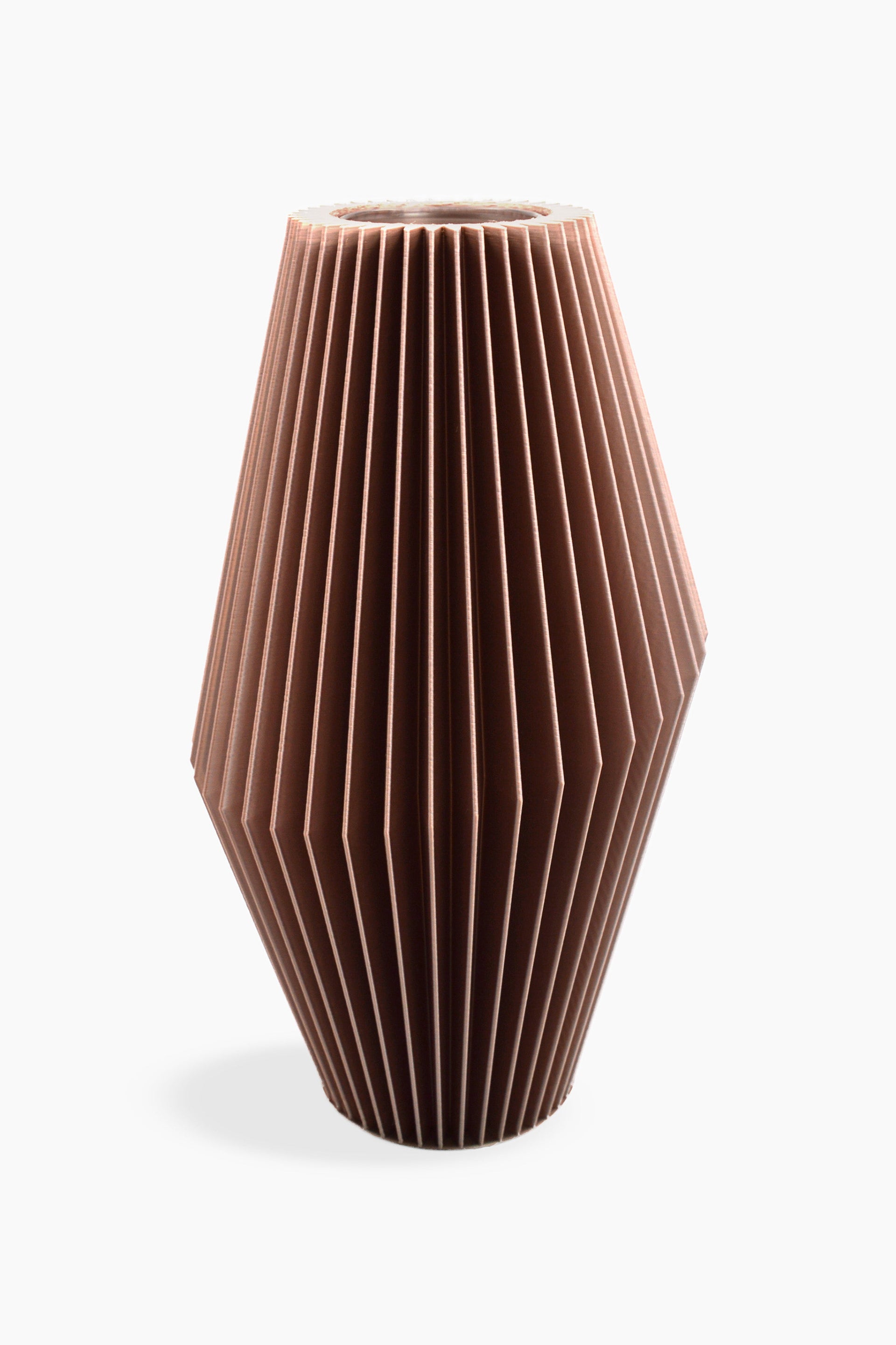 Vaso Zaira · rosa cipria · design geometrico 3D · Made in Italy · Yliaca