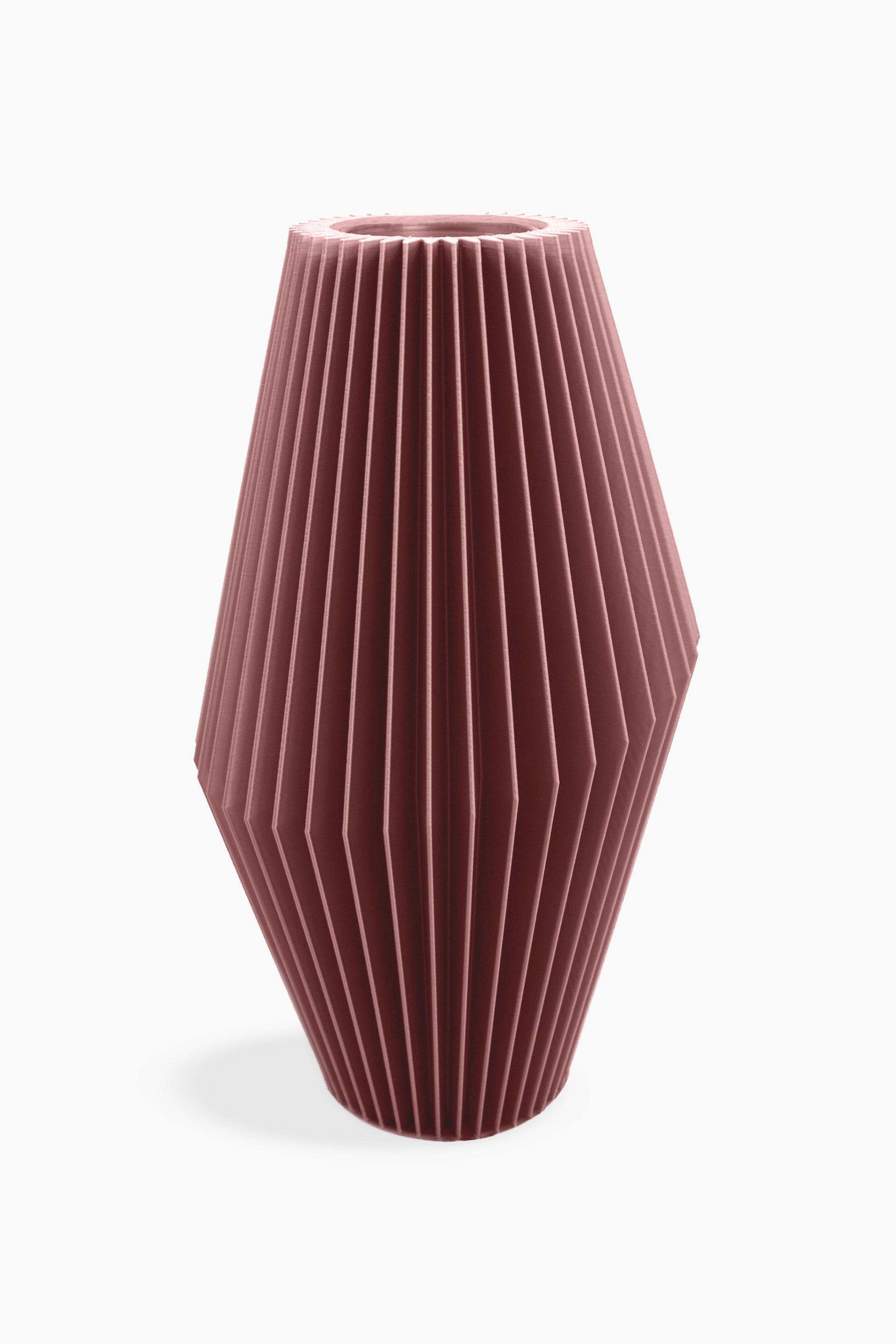 Vaso Zaira · rosa malva · design geometrico 3D · Made in Italy · Yliaca